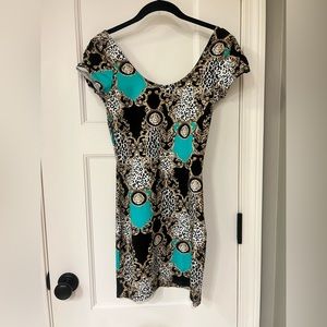 Multicolor Dress🩵🖤